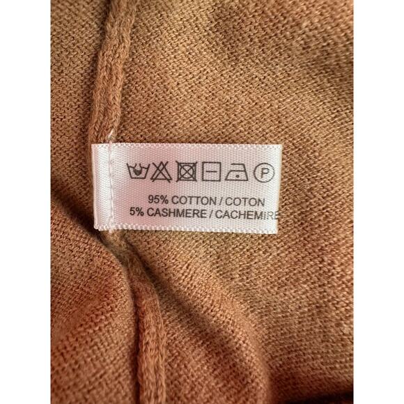 Lisa Todd Made Your Look Cashmere Blend Henley Sweater Heart Elbow Patches Sz Lg - Picture 8 of 9